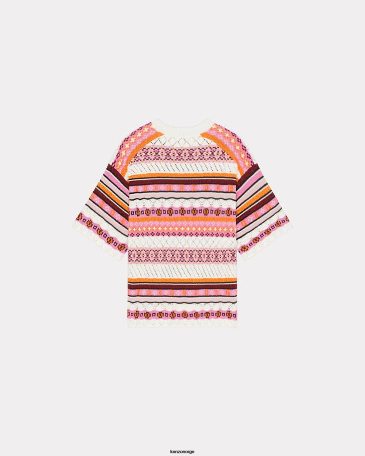 Kenzo klær kvinner rose fair isle' oversized genser DVNVN471