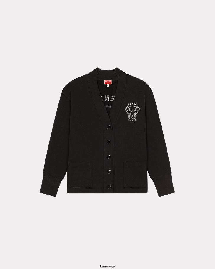 Kenzo klær kvinner svart elefant 'varsity jungle' cardigan DVNVN509