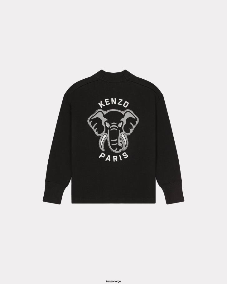 Kenzo klær kvinner svart elefant 'varsity jungle' cardigan DVNVN509