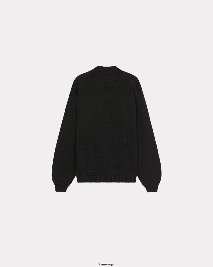 Kenzo klær kvinner svart paris jumper DVNVN390