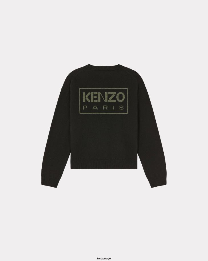 Kenzo klær kvinner svart paris merinoullgenser DVNVN533