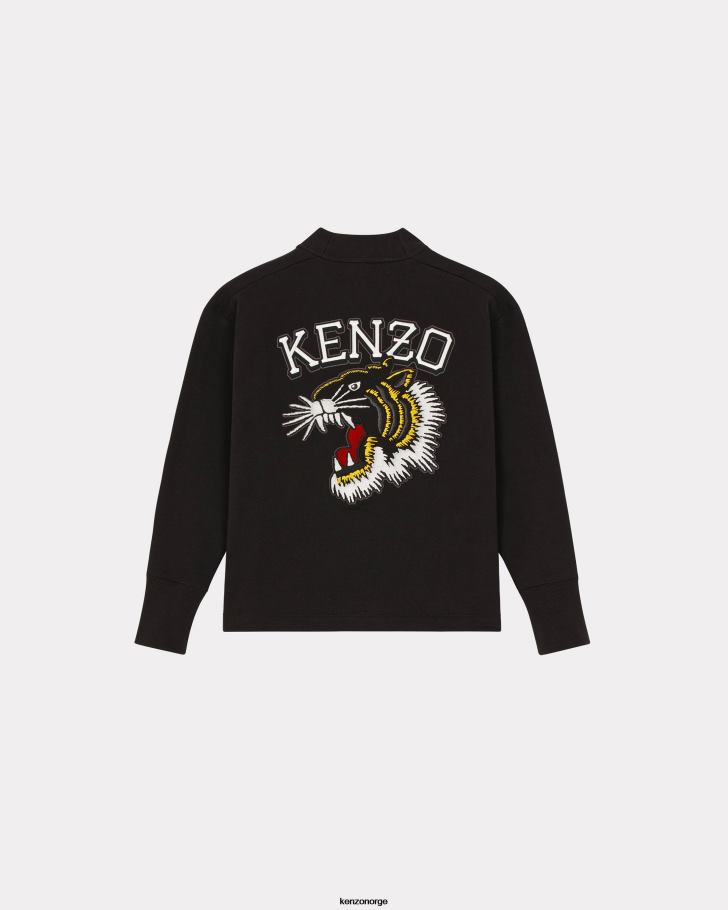 Kenzo klær kvinner svart varsity jungle' tiger cardigan DVNVN503