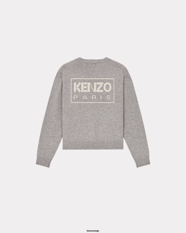 Kenzo klær kvinner tåkete grå paris merinoullgenser DVNVN527