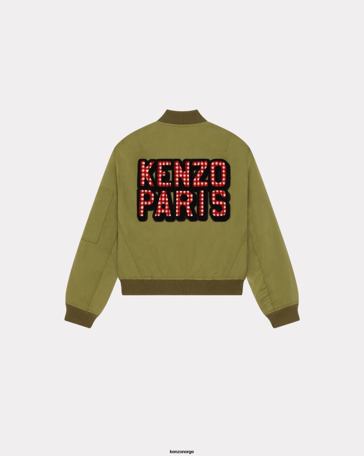 Kenzo klær kvinner kaki paris retro bomberjakke DVNVN639