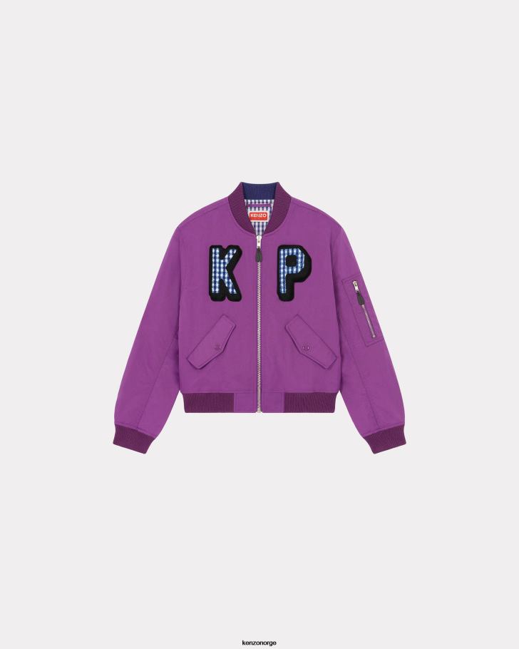 Kenzo klær kvinner lilla paris retro bomberjakke DVNVN624