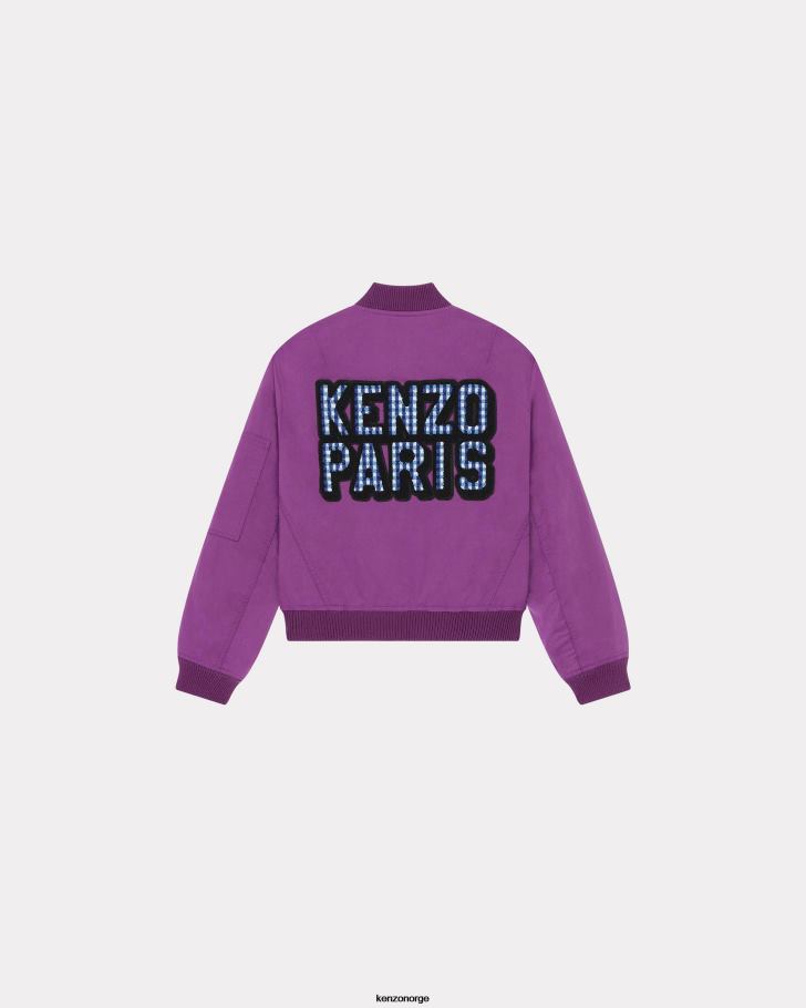 Kenzo klær kvinner lilla paris retro bomberjakke DVNVN624