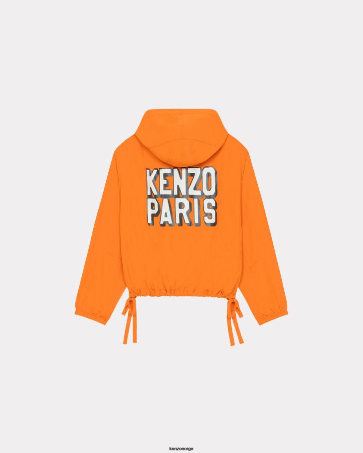 Kenzo klær kvinner middels oransje paris vindjakke DVNVN638