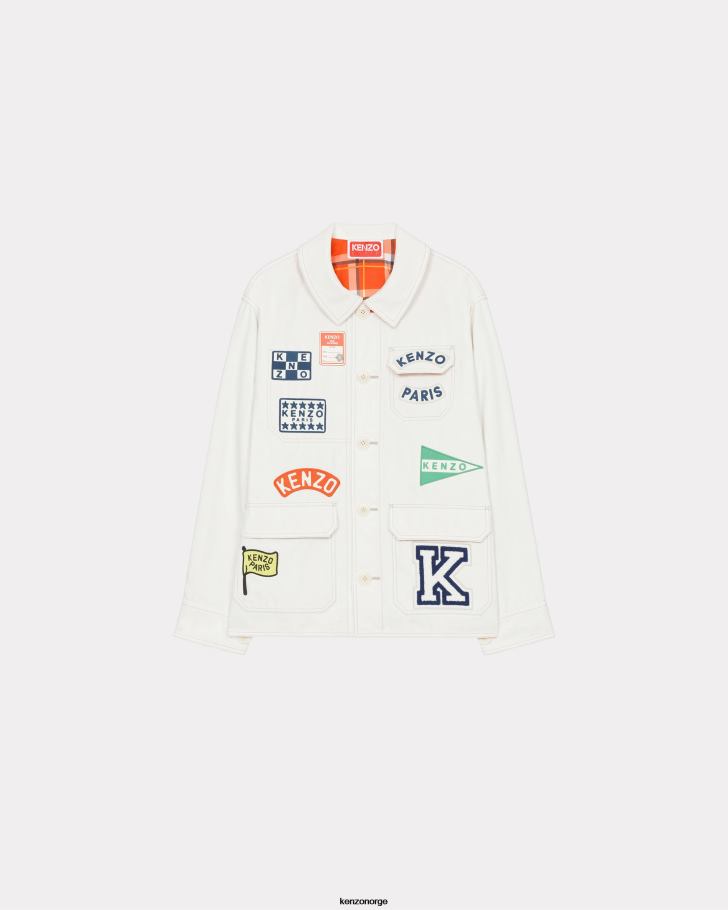 Kenzo klær kvinner off white sjømannsarbeidsjakke DVNVN566