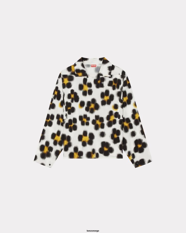Kenzo klær kvinner off white hana leopard bluse DVNVN680
