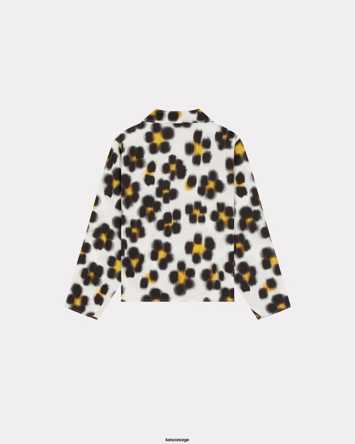 Kenzo klær kvinner off white hana leopard bluse DVNVN680