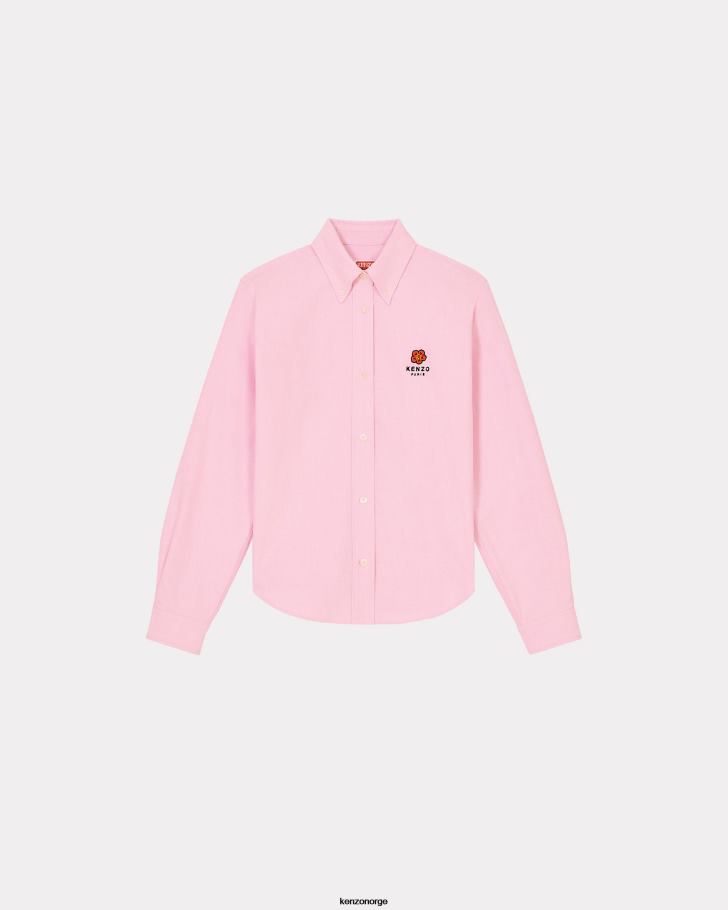 Kenzo klær kvinner rose boke flower' crest skjorte med smal passform DVNVN662