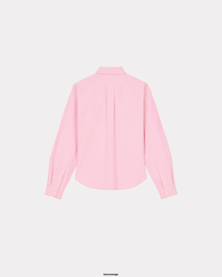 Kenzo klær kvinner rose boke flower' crest skjorte med smal passform DVNVN662