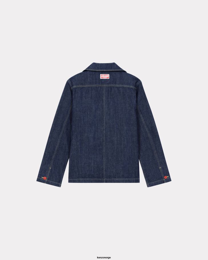Kenzo klær kvinner skyll blå denim target' denim kimonoskjorte DVNVN677