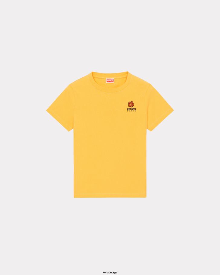 Kenzo klær kvinner aprikos boke flower' crest t-skjorte DVNVN423