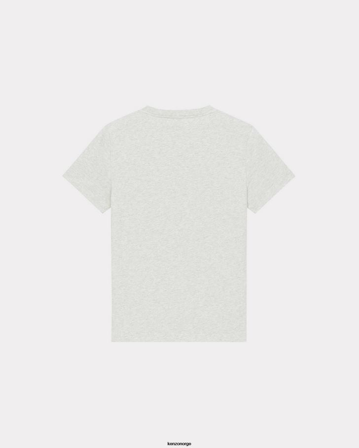 Kenzo klær kvinner blek grå boke flower' crest t-skjorte DVNVN450