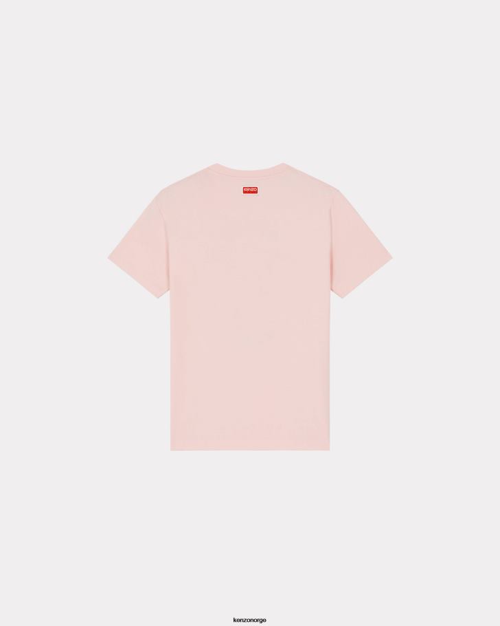 Kenzo klær kvinner bleknet rosa t-skjorte for elefanter i løs passform 'varsity jungle' DVNVN644
