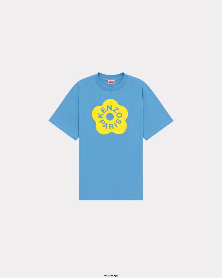 Kenzo klær kvinner cyan boke flower 2,0' oversized t-skjorte DVNVN554