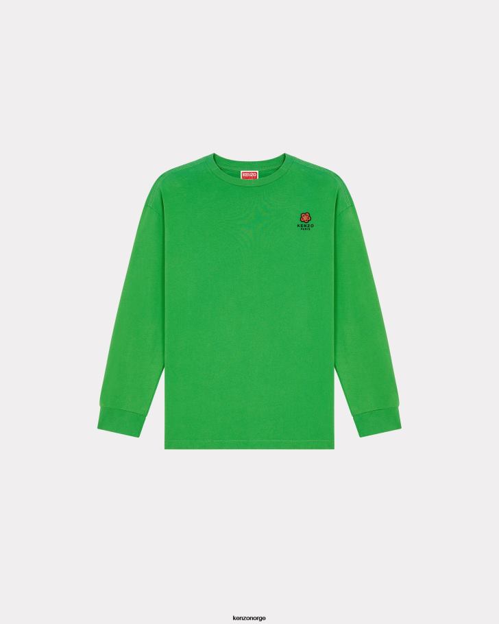 Kenzo klær kvinner gress grønt boke flower' crest t-skjorte DVNVN565