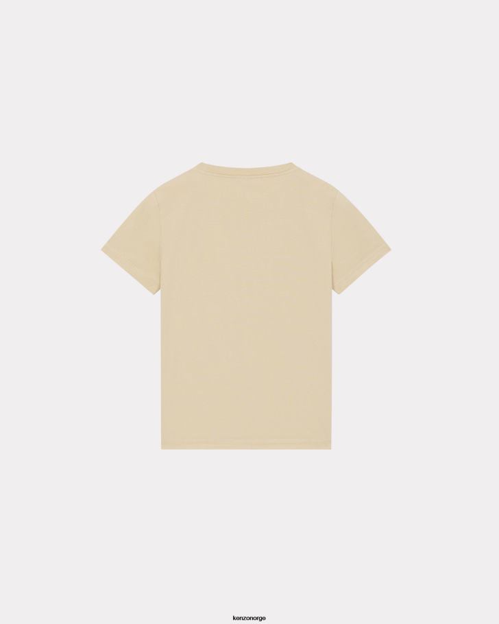 Kenzo klær kvinner kamel boke flower' crest t-skjorte DVNVN432