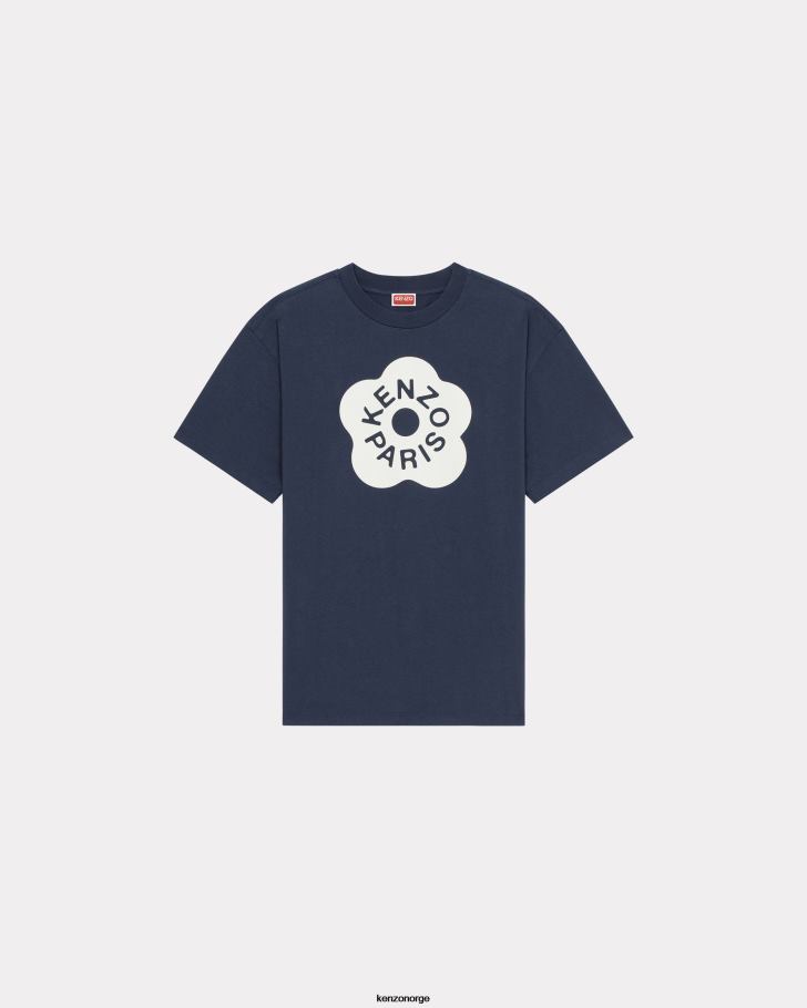 Kenzo klær kvinner midnatt blå boke flower 2,0' oversized t-skjorte DVNVN497