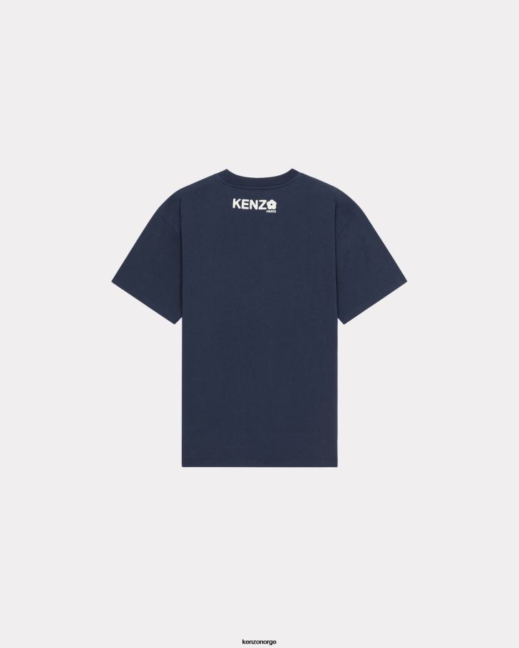 Kenzo klær kvinner midnatt blå boke flower 2,0' oversized t-skjorte DVNVN497