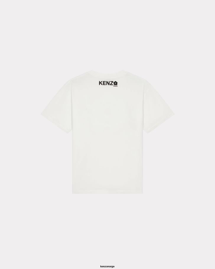 Kenzo klær kvinner off white boke flower 2,0' oversized t-skjorte DVNVN376