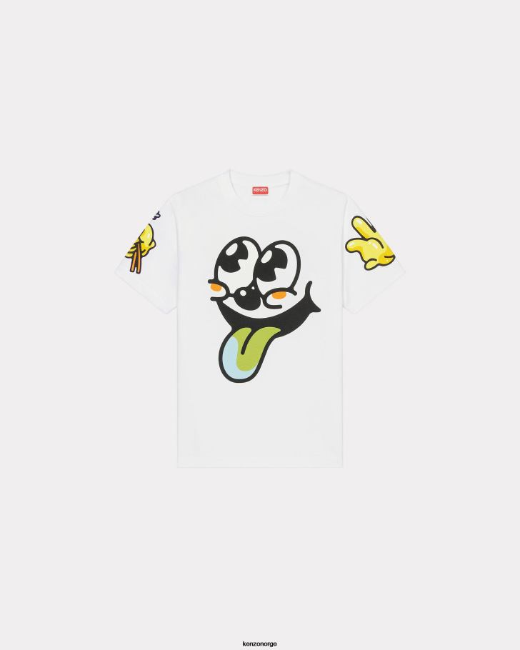 Kenzo klær kvinner off white boke løs t-skjorte DVNVN482