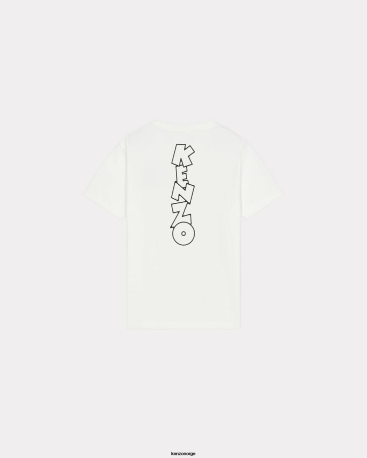 Kenzo klær kvinner off white boke t-skjorte med løs passform DVNVN452
