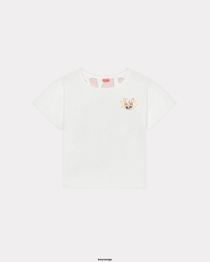 Kenzo klær kvinner off white bowling 'tilfeldig t-skjorte DVNVN446