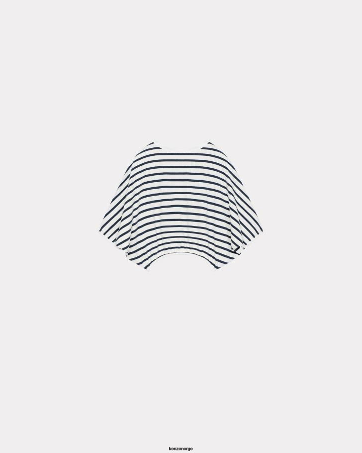 Kenzo klær kvinner off white nautiske striper t-skjorte DVNVN546