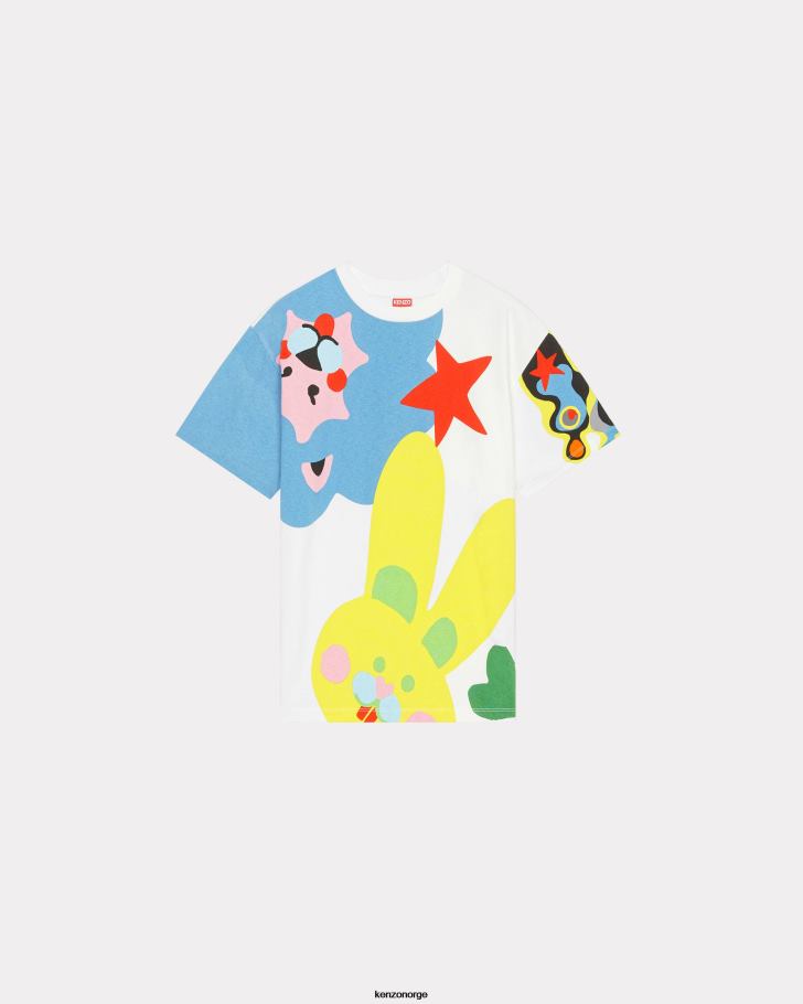 Kenzo klær kvinner off white oversize t-skjorte DVNVN602