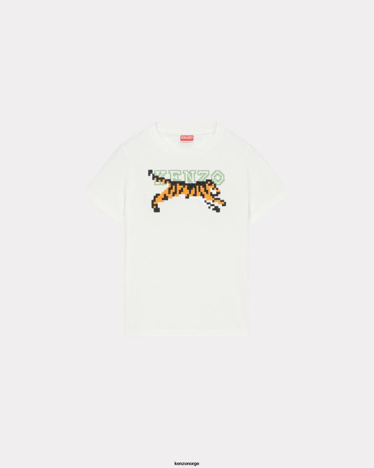 Kenzo klær kvinner off white pixel t-skjorte DVNVN383