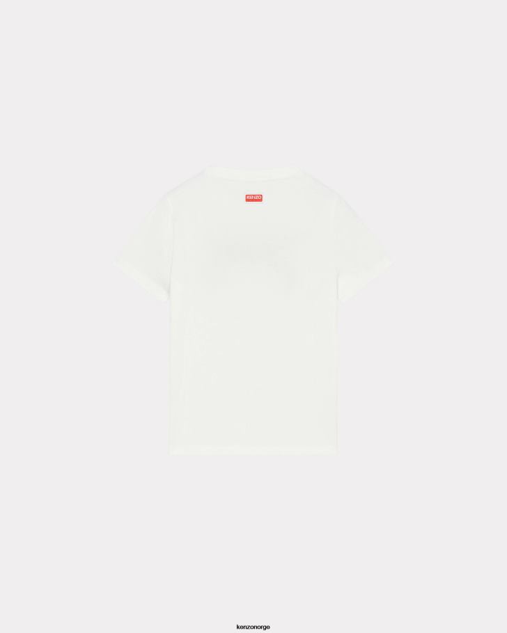 Kenzo klær kvinner off white pixel t-skjorte DVNVN383