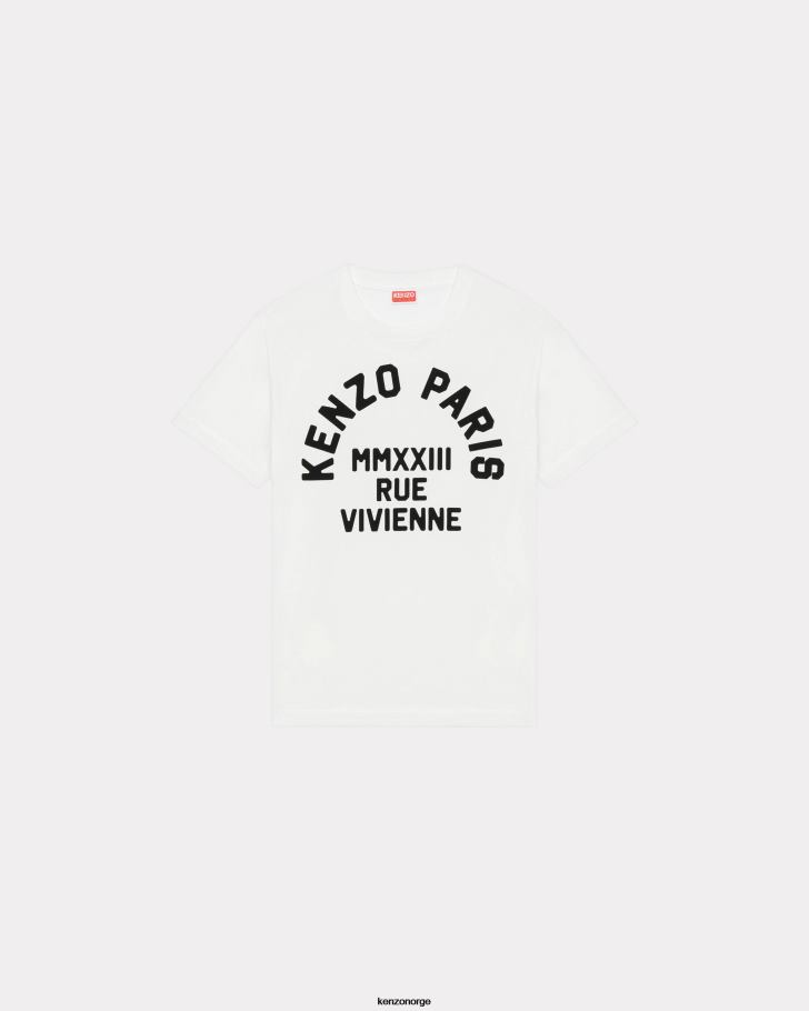 Kenzo klær kvinner off white rue vivienne' løs t-skjorte DVNVN477