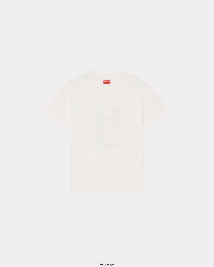 Kenzo klær kvinner off white t-skjorte for elefanter i løs passform 'varsity jungle' DVNVN369
