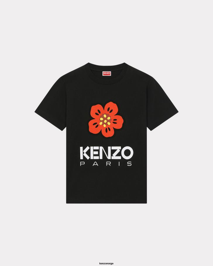 Kenzo klær kvinner svart boke flower' løs t-skjorte DVNVN406