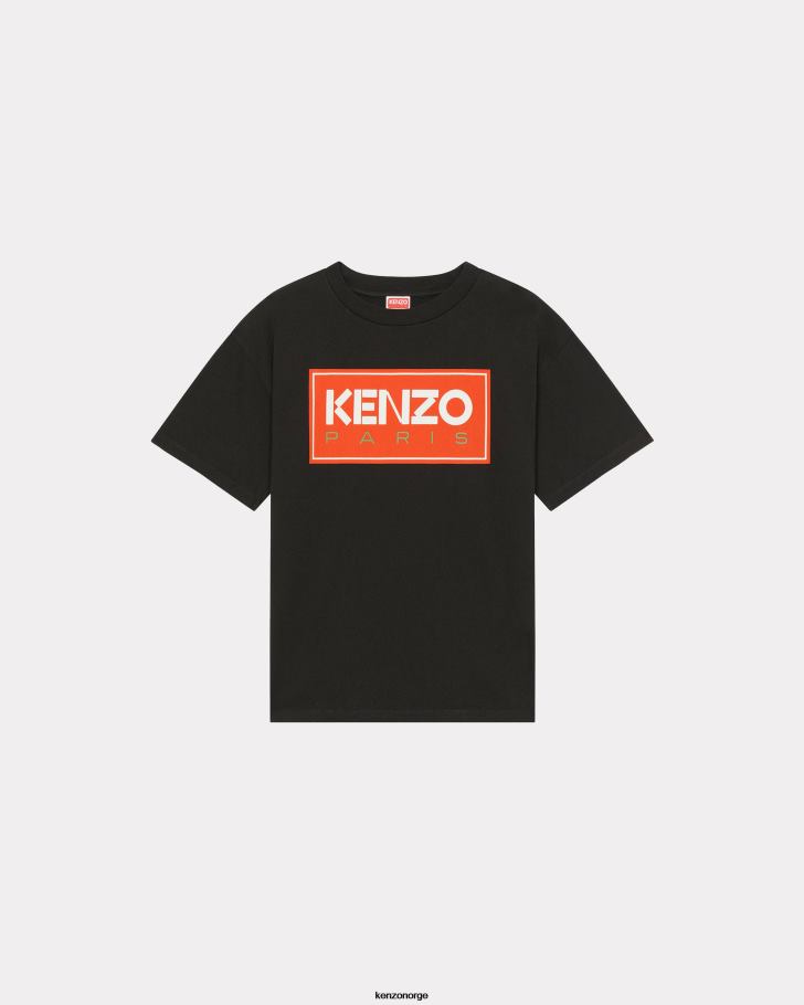 Kenzo klær kvinner svart oversized paris t-skjorte DVNVN611