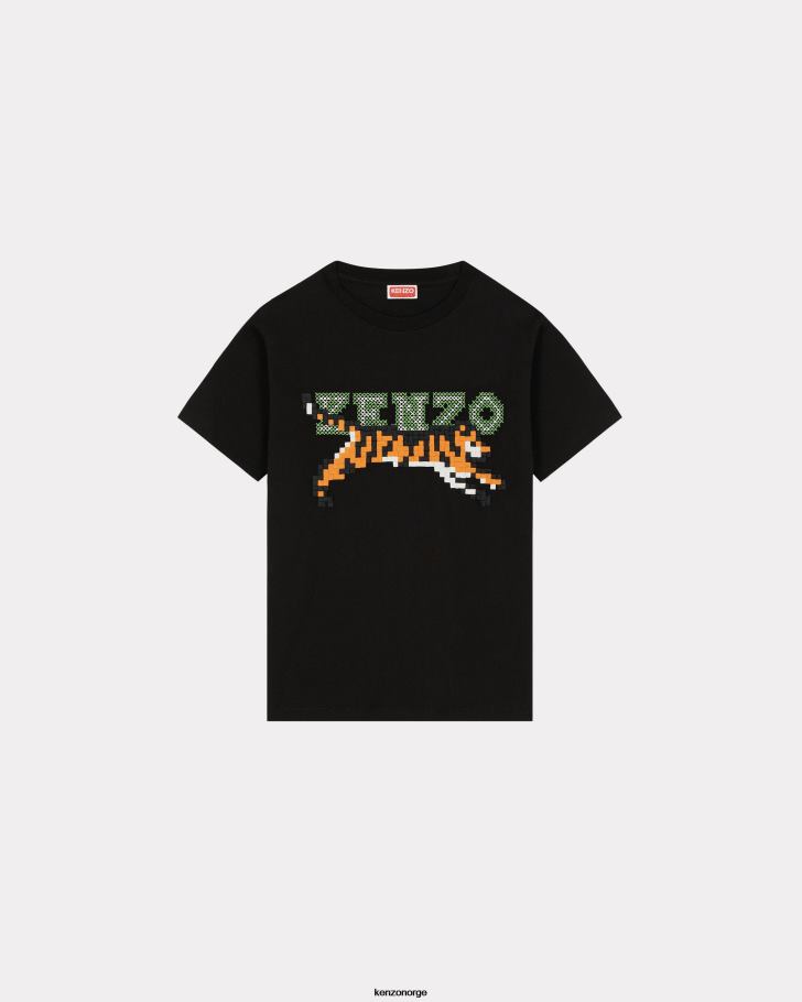 Kenzo klær kvinner svart pixel t-skjorte DVNVN479