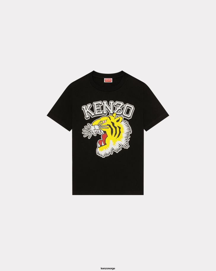 Kenzo klær kvinner svart varsity jungle' tiger t-skjorte DVNVN672