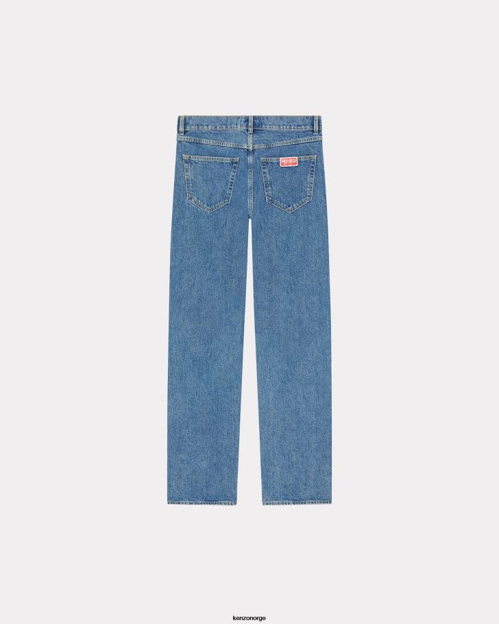 Kenzo klær menn blå asagao jeans med rett passform DVNVN41