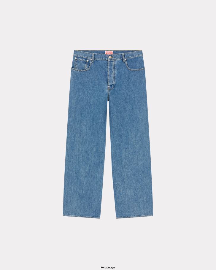 Kenzo klær menn blå suisen jeans med avslappet passform DVNVN167