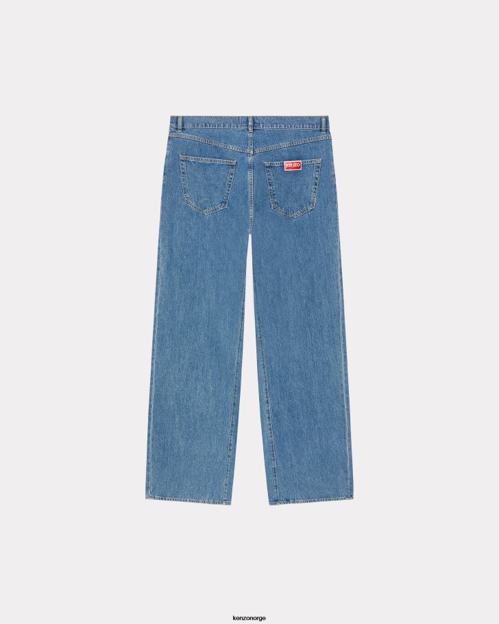 Kenzo klær menn blå suisen jeans med avslappet passform DVNVN167