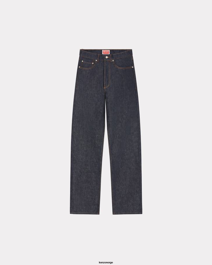 Kenzo klær menn blå svart asago jeans med rett snitt DVNVN56