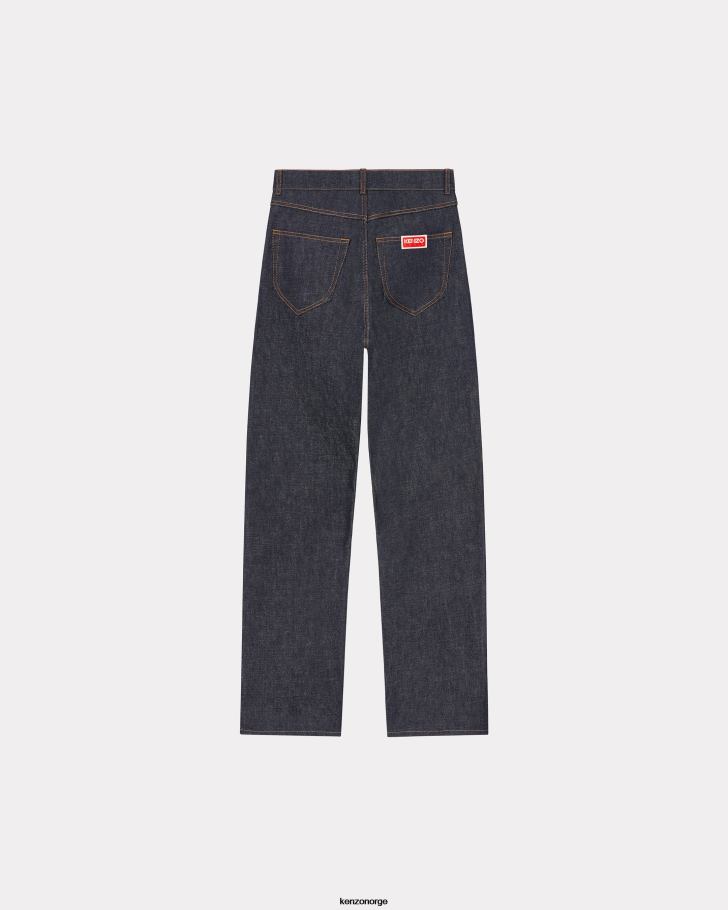 Kenzo klær menn blå svart asago jeans med rett snitt DVNVN56