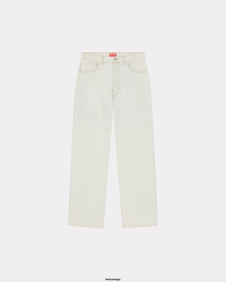 Kenzo klær menn bleket blå denim suisen-jeans med avslappet passform DVNVN329
