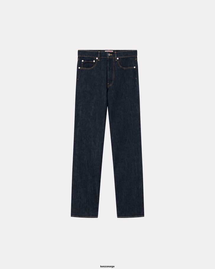 Kenzo klær menn skyll blå denim asagao rette jeans DVNVN210