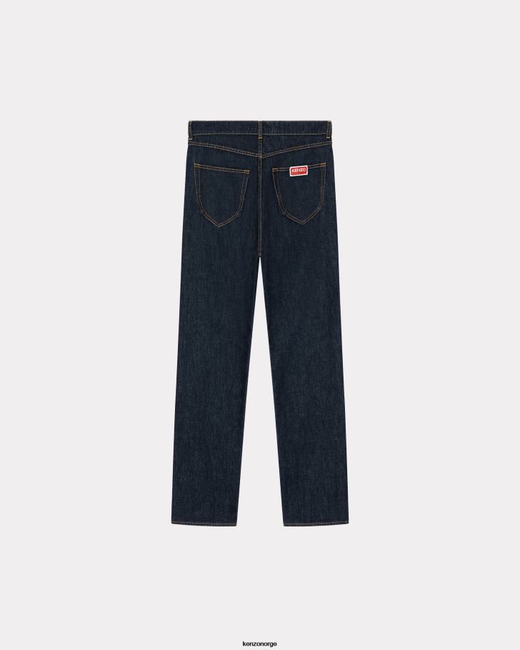 Kenzo klær menn skyll blå denim asagao rette jeans DVNVN210