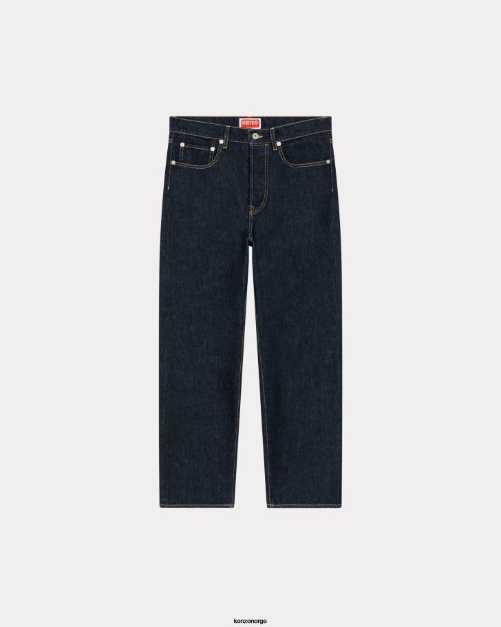 Kenzo klær menn skyll blå denim asagao rette jeans DVNVN85