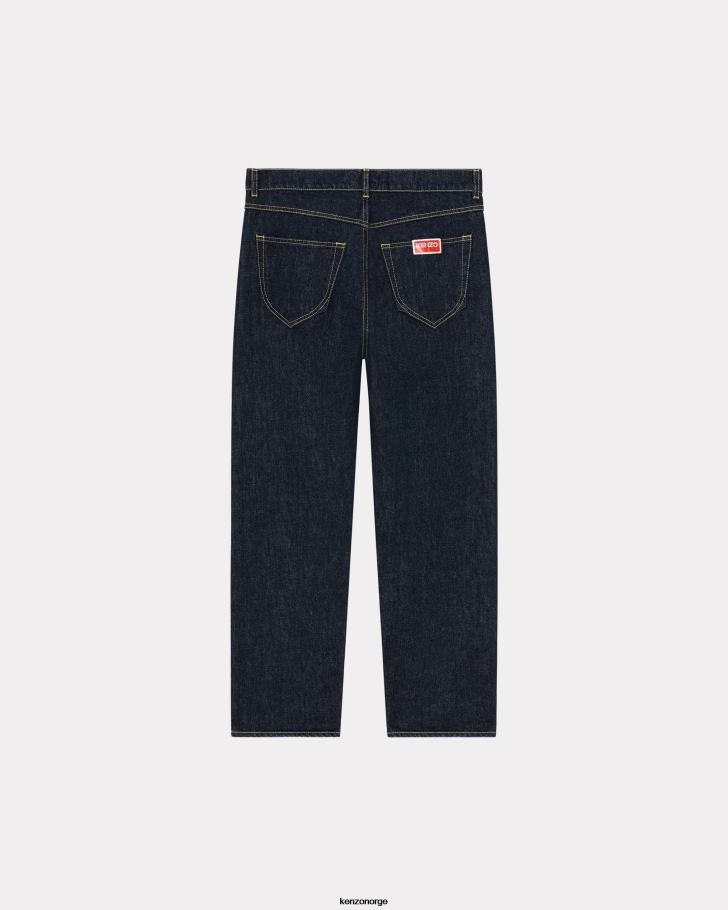 Kenzo klær menn skyll blå denim asagao rette jeans DVNVN85