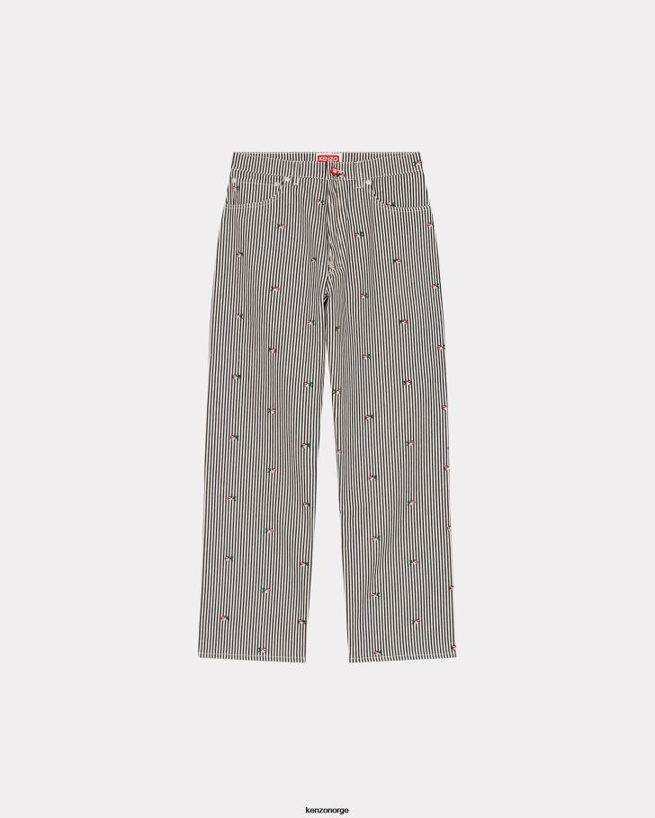 Kenzo klær menn skyll blå denim suisen jeans med avslappet passform DVNVN226